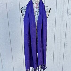 Vibrant Purple Scarf with Fringe